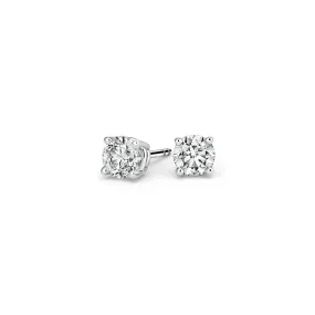 0.60CTW Four Prong Round Diamond Stud Earrings - SE013