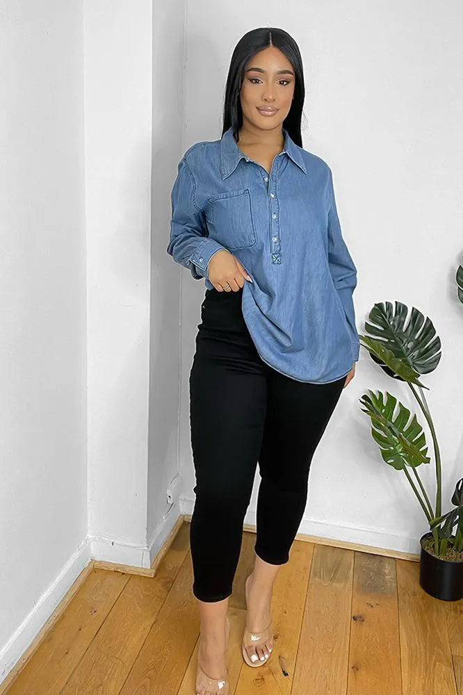 100% Cotton Chest Pocket Denim Shirt