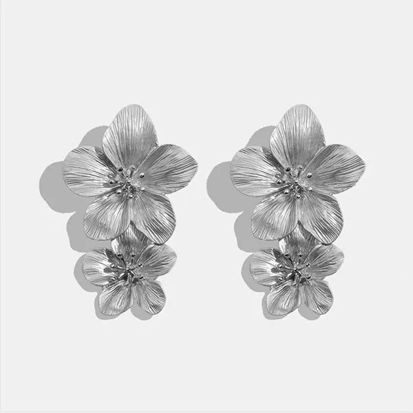 Années 60 Boucle d'Oreilles Fleur Pendantes Rétro