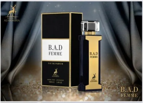 B.A.D FEMME  Eau De Parfum Spray  By Maison Alhambra 3.4 oz 100 ml