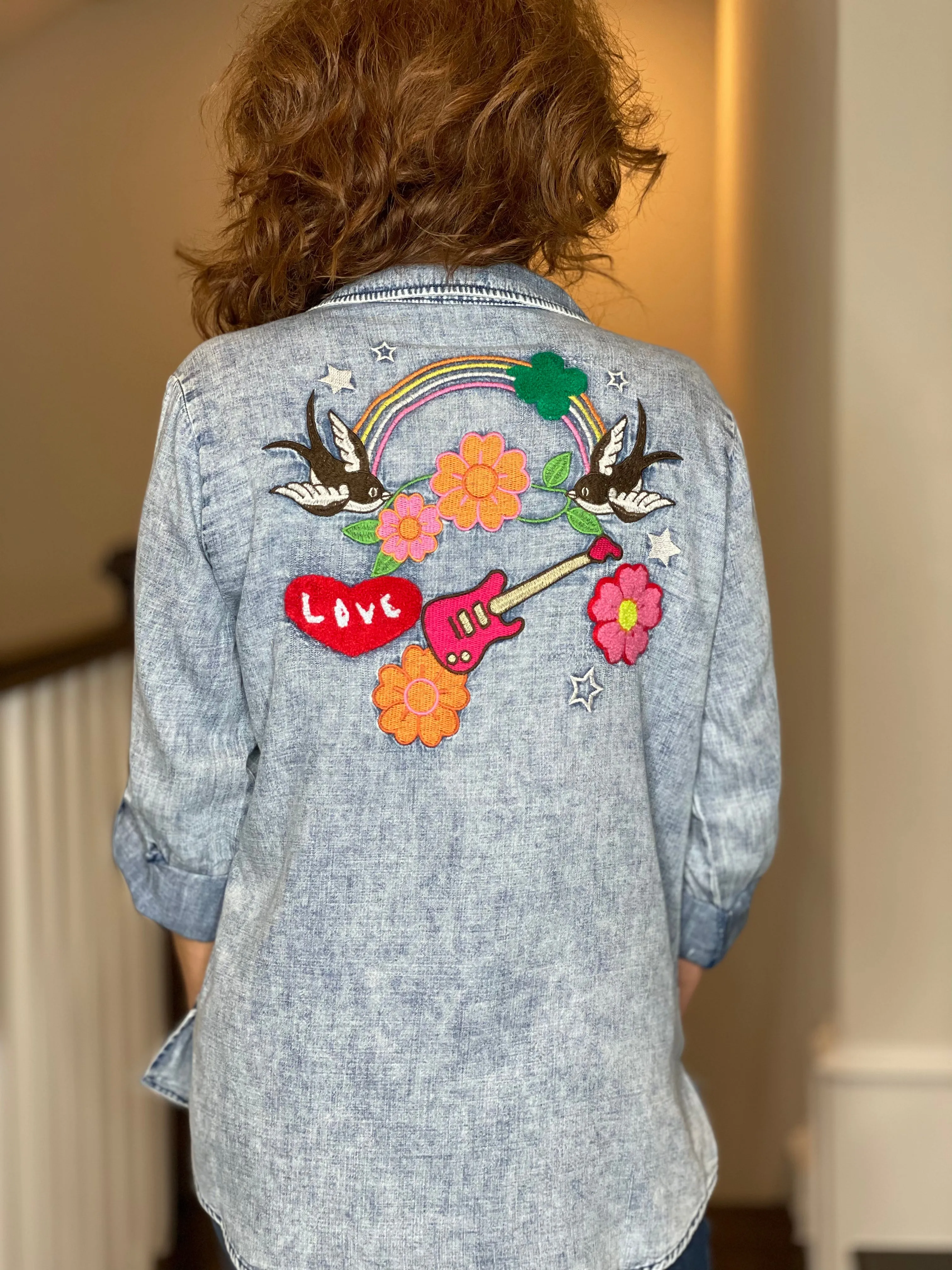 Birds of a Feather Denim Shirt