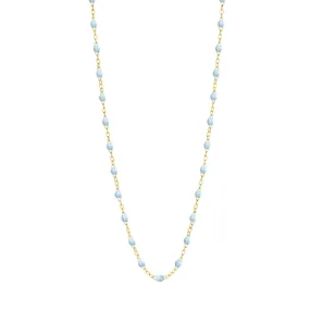 Classic Gigi Baby Blue necklace, Yellow Gold, 19.7"