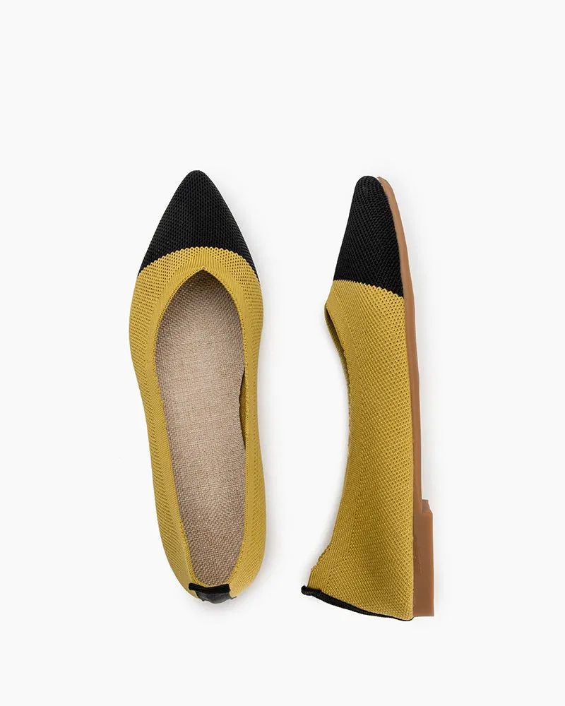 Colorblock Patchwork  V-Cut Flats