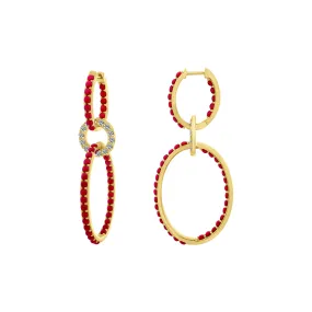 Coral Linked Earrings