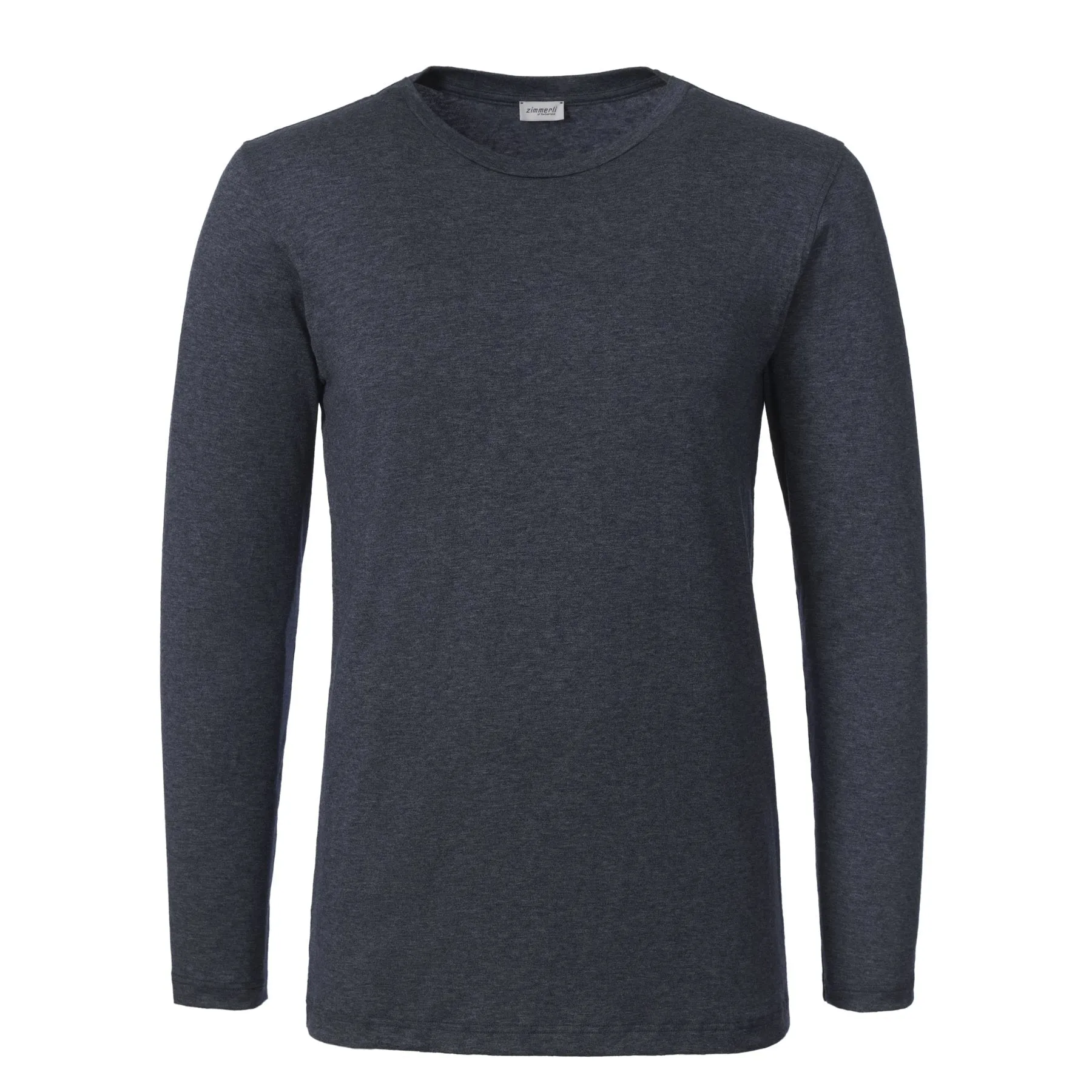 Cotton and Cashmere-Blend Long Sleeve T-Shirt in Blue