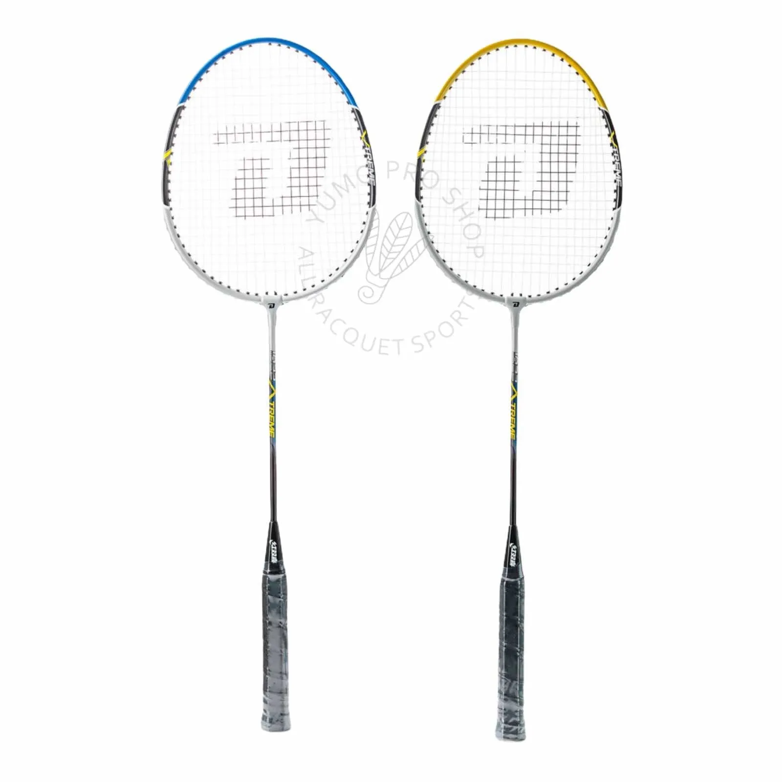 DHS 1022 Badminton Racket (Double Racket Set) [Blue & Yellow]