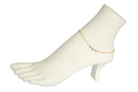 Dreamy Turquoise Nugget Anklet