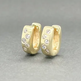 Estate 14K Y Gold 0.22ctw I-J/I1-2 Diamond Huggie Earrings