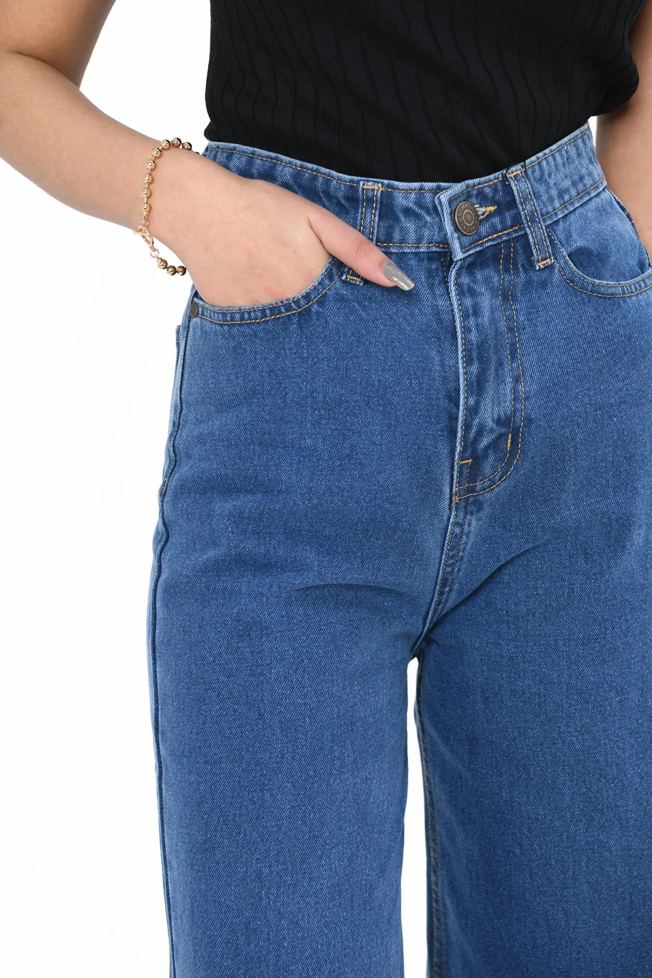 Flare denim pants