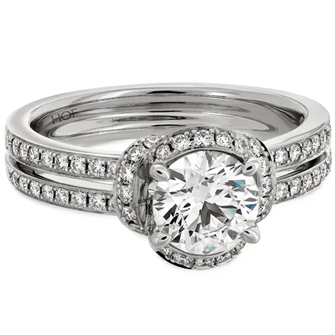 Hearts On Fire Optima Double Row Diamond Engagement Ring