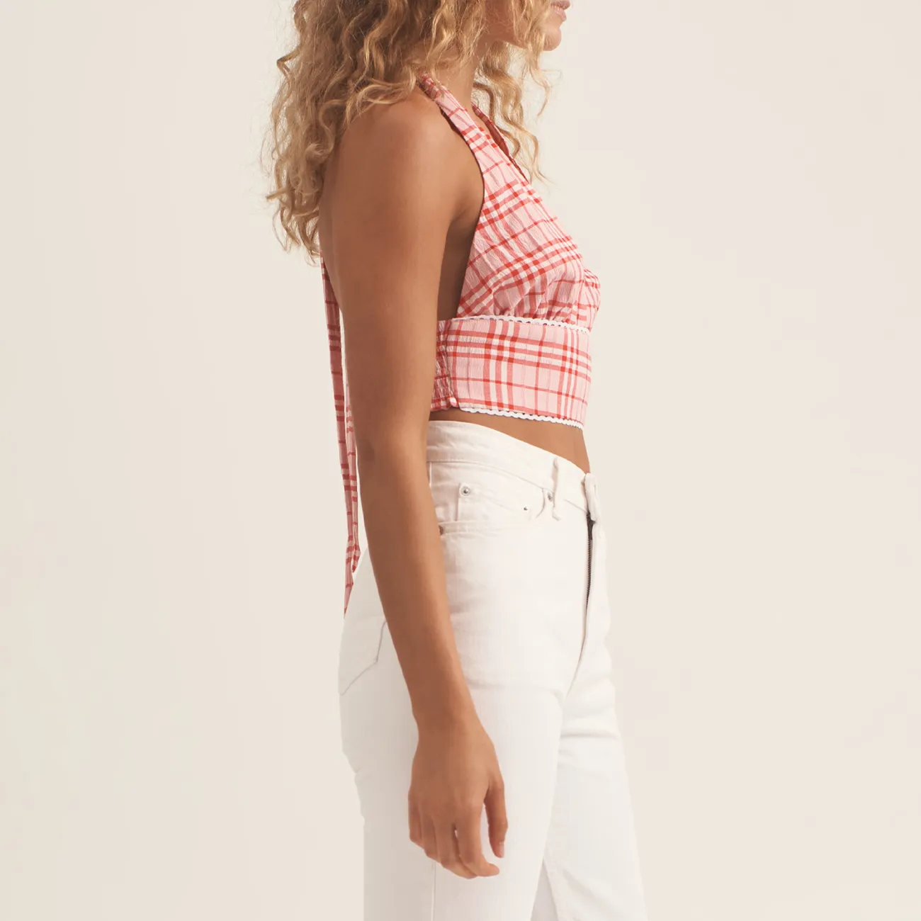 JULIET TOP RED CHECK