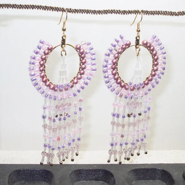 Kaela Hoop Fringe Earrings