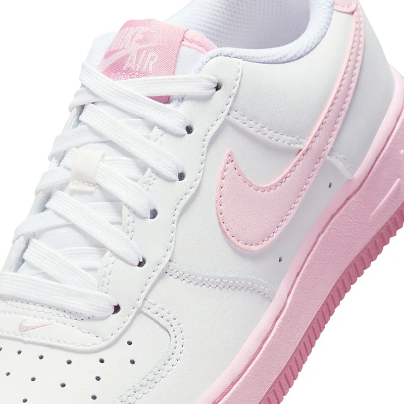 Kid's Grade School Air Force 1 White/Pink Foam/Pink