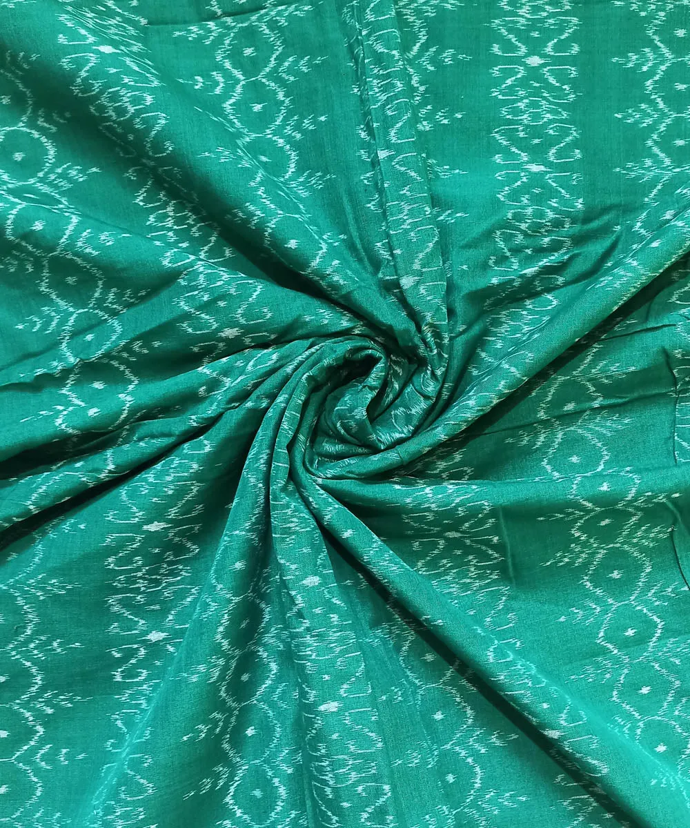 Light green handwoven cotton nuapatna fabric