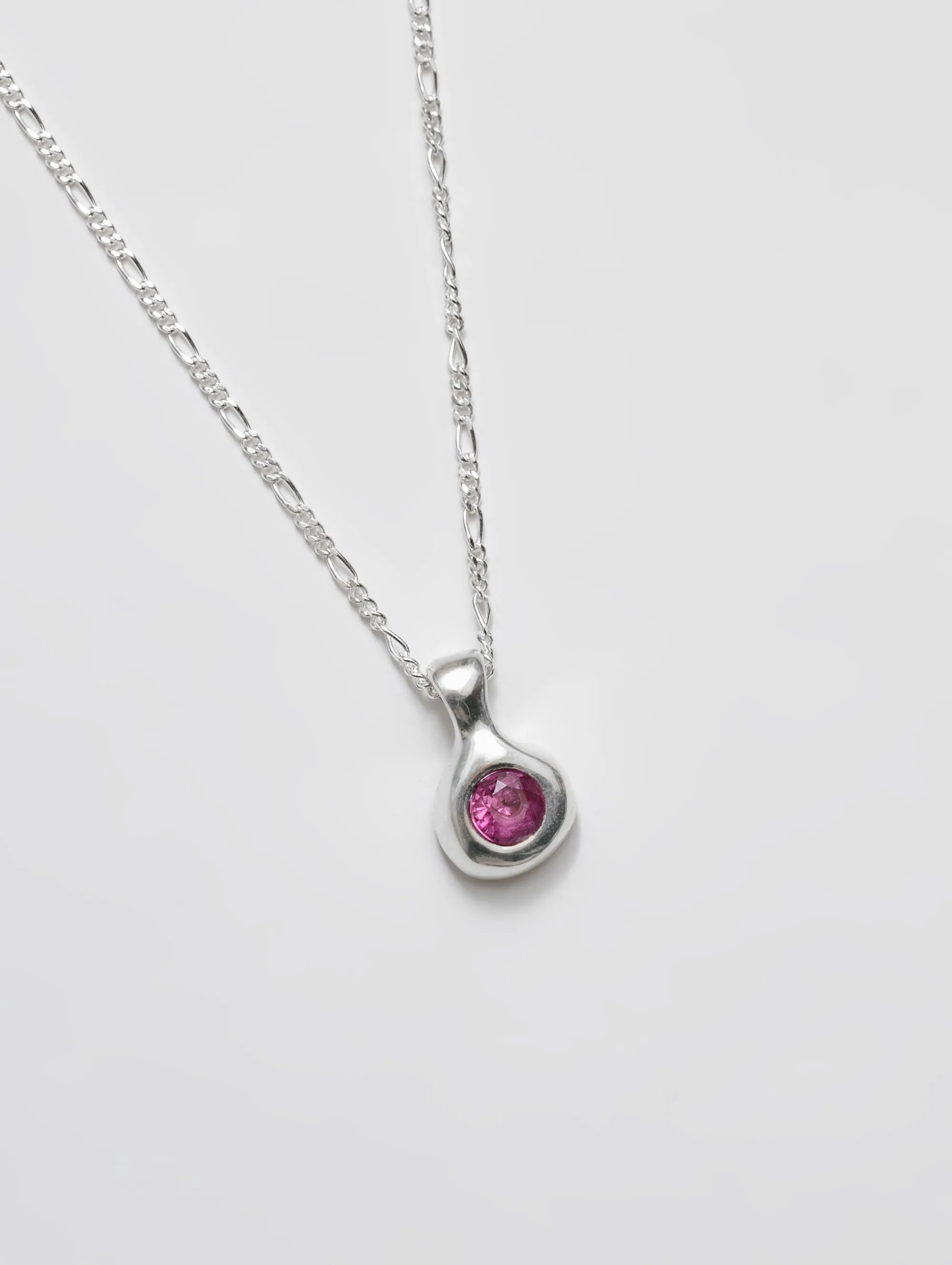 Liv Necklace in Pink and Sterling Silver