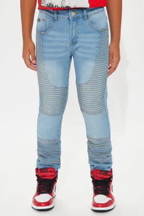 Mini Never Giving Up Moto Jeans - Ice Blue