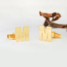 Personalized Cuff Links - Block Initial