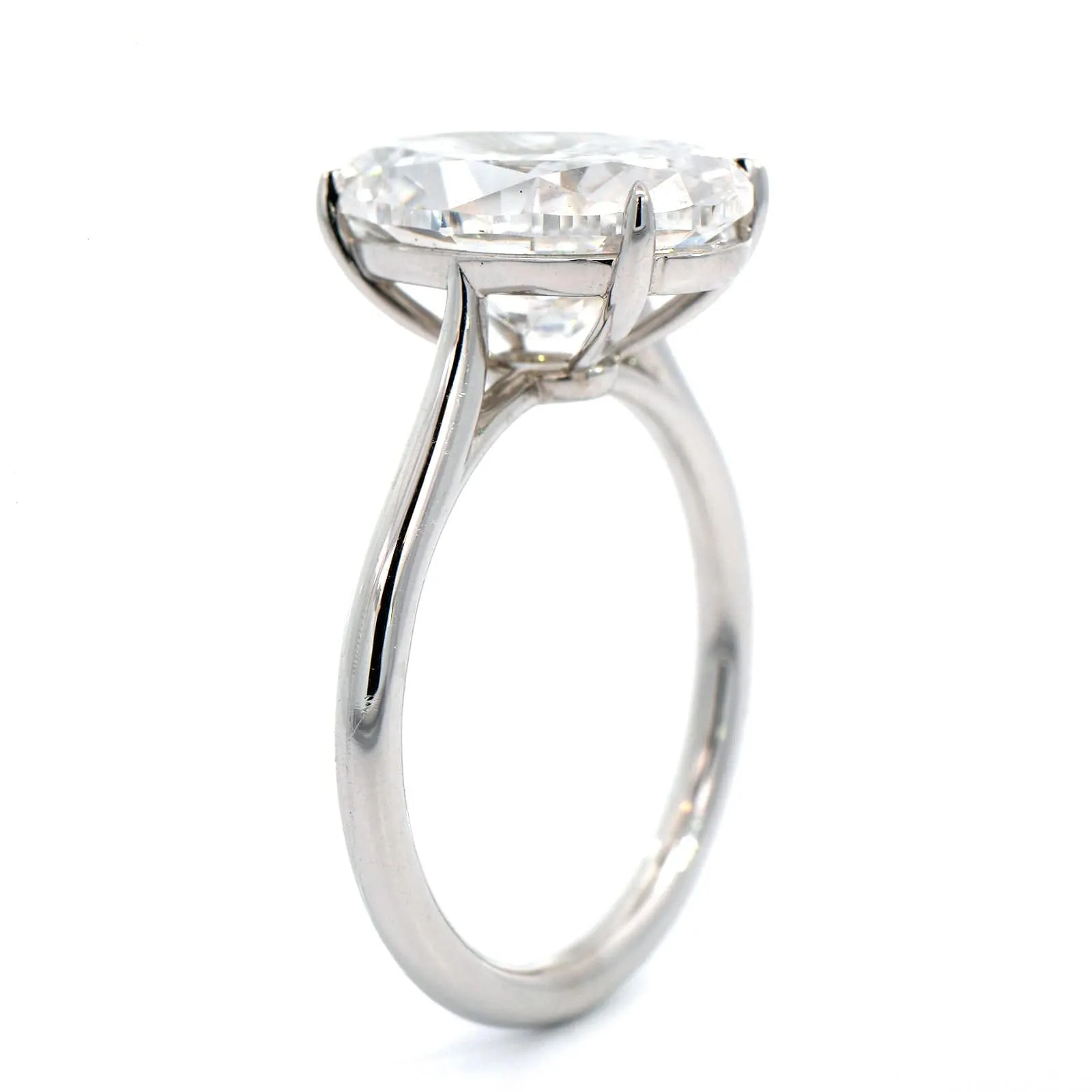 Platinum Oval Cut Diamond Engagement Ring