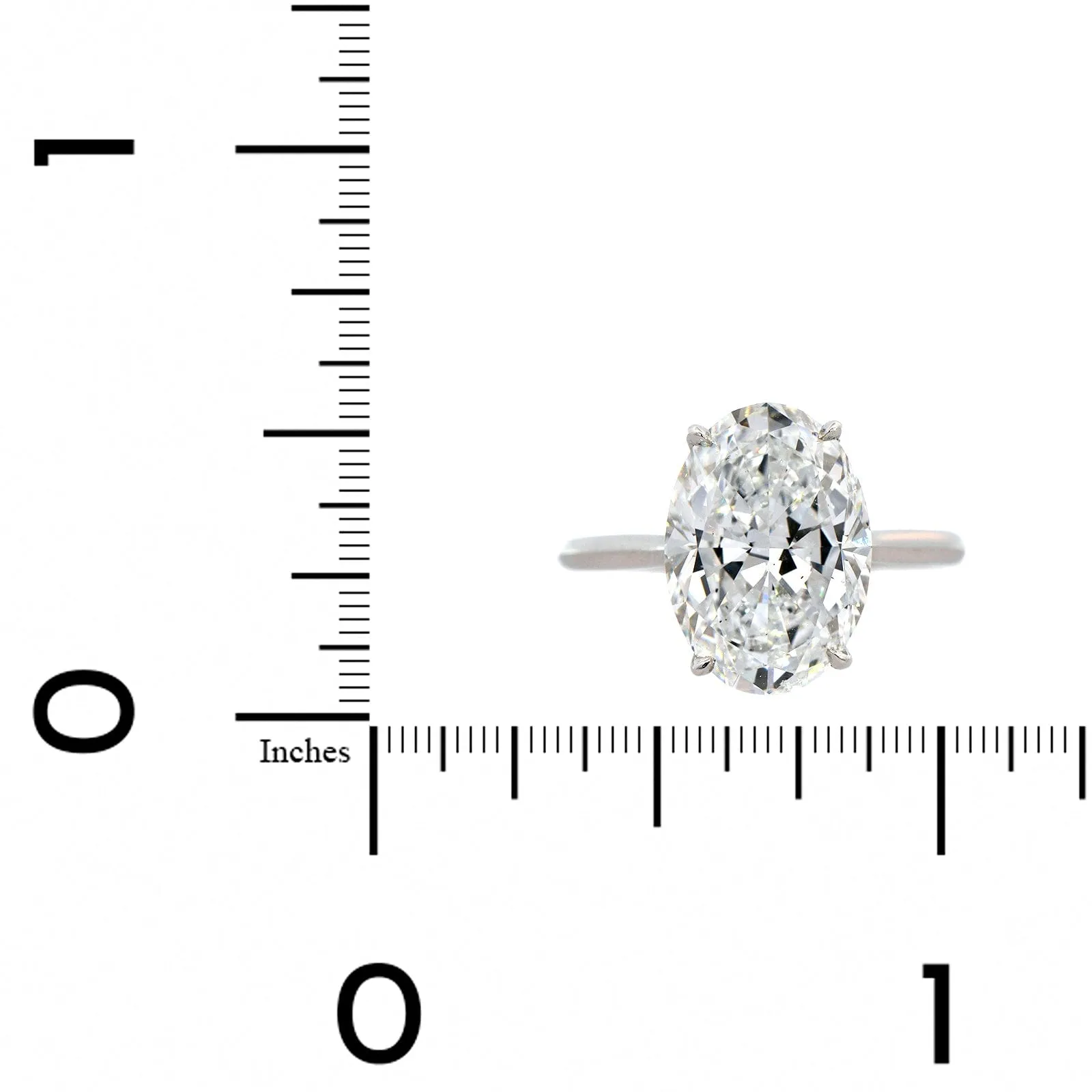 Platinum Oval Cut Diamond Engagement Ring