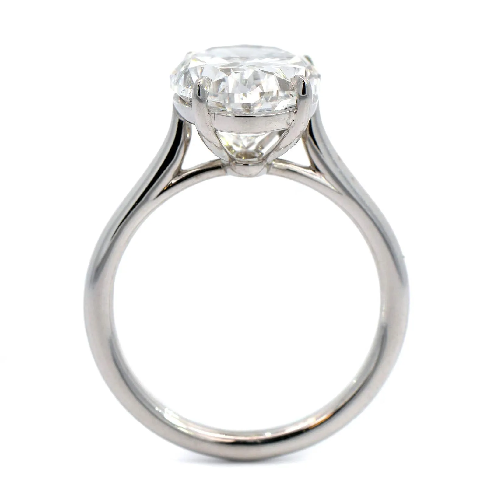 Platinum Oval Cut Diamond Engagement Ring