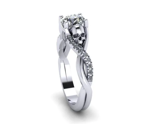 Secret Skull Engagement Ring-UDINC0568