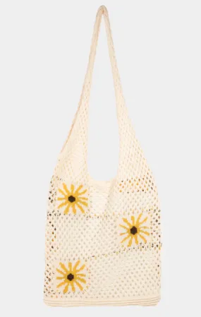 Sunflower Crochet Knit Bag