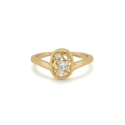 Tower Ring with Diamonds Alternative Engagement Ring