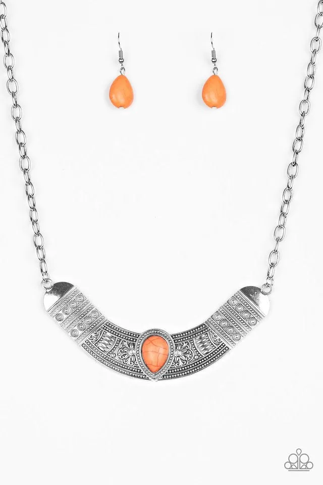 Very Venturous Orange-Necklace