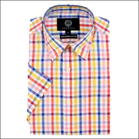 Viyella Multi checked  Cotton Short Sleeve shirt.