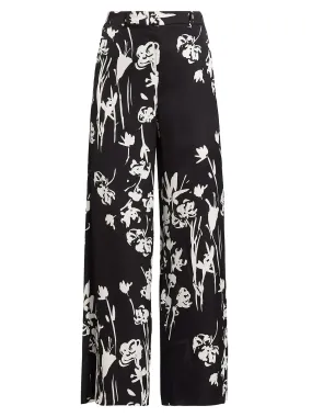 Wide Leg Pant (Black Floral)